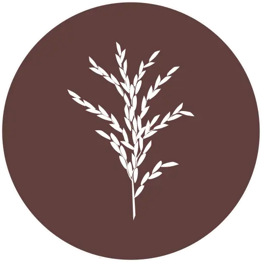 Wheat Icon in Brown Circle
