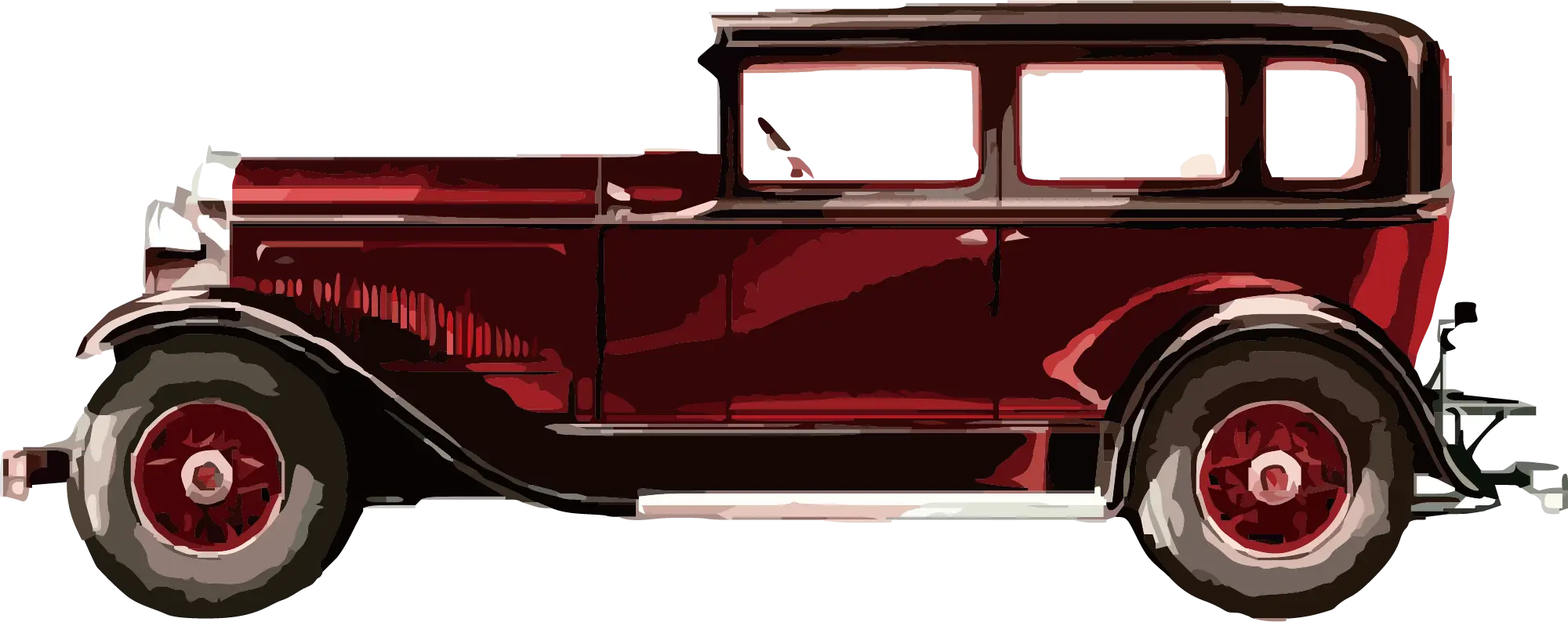 Red Vintage Car Illustration