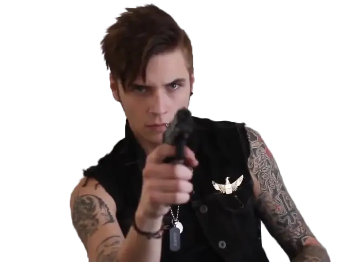 Person with Gun in Action Pose