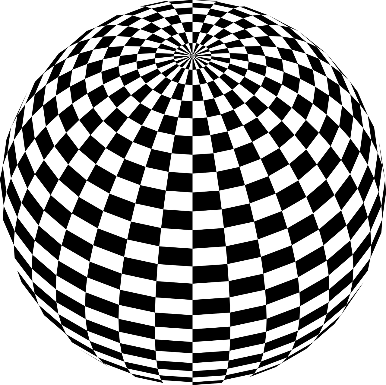 Checkered Sphere with Optical Design