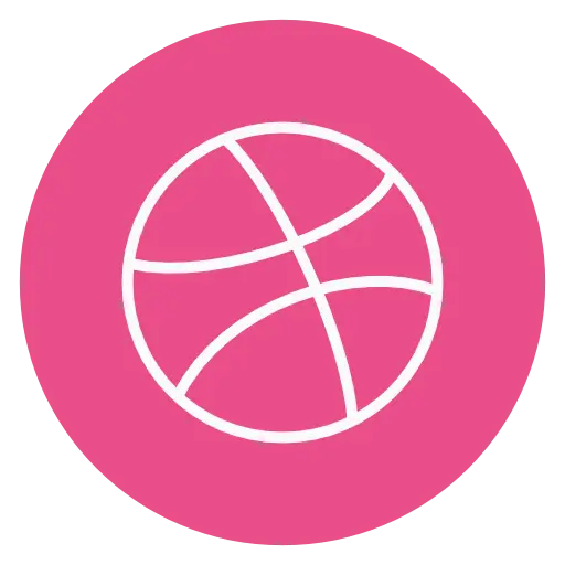 Minimalistic Pink Basketball Icon