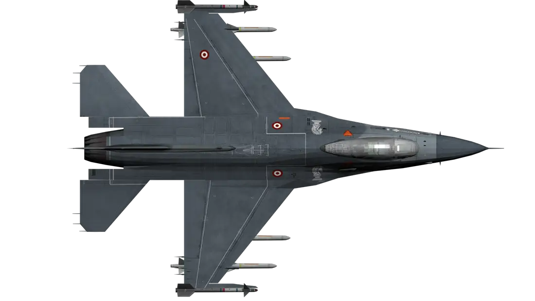 Top View Fighter Jet Illustration