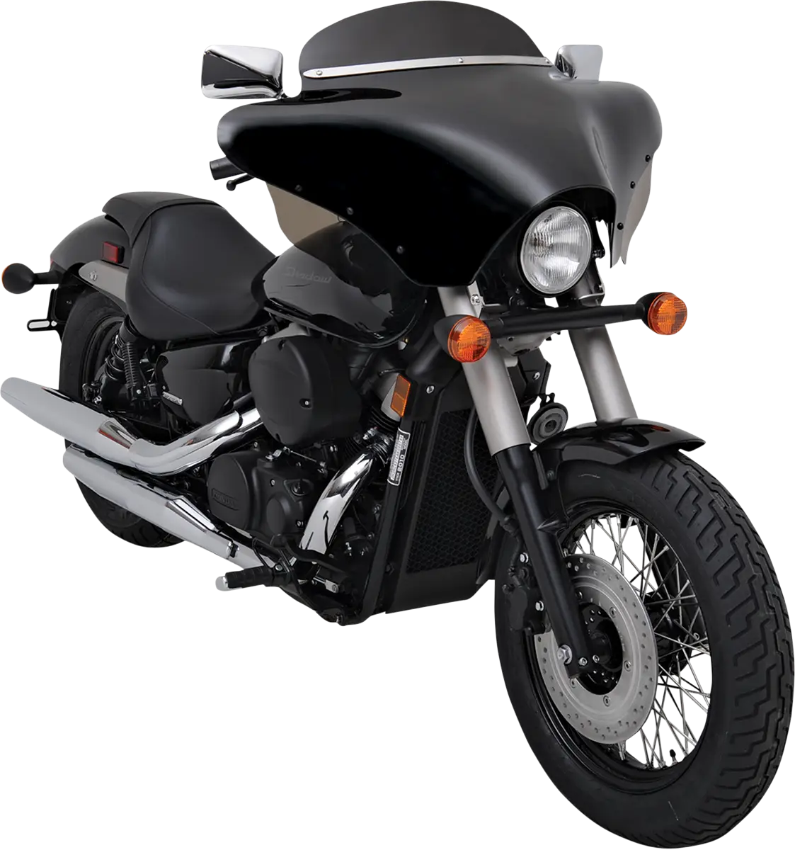 Sleek Black Motorcycle with Cruiser Design