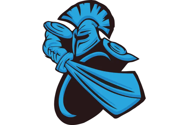 Blue Gladiator Helmet Logo Design