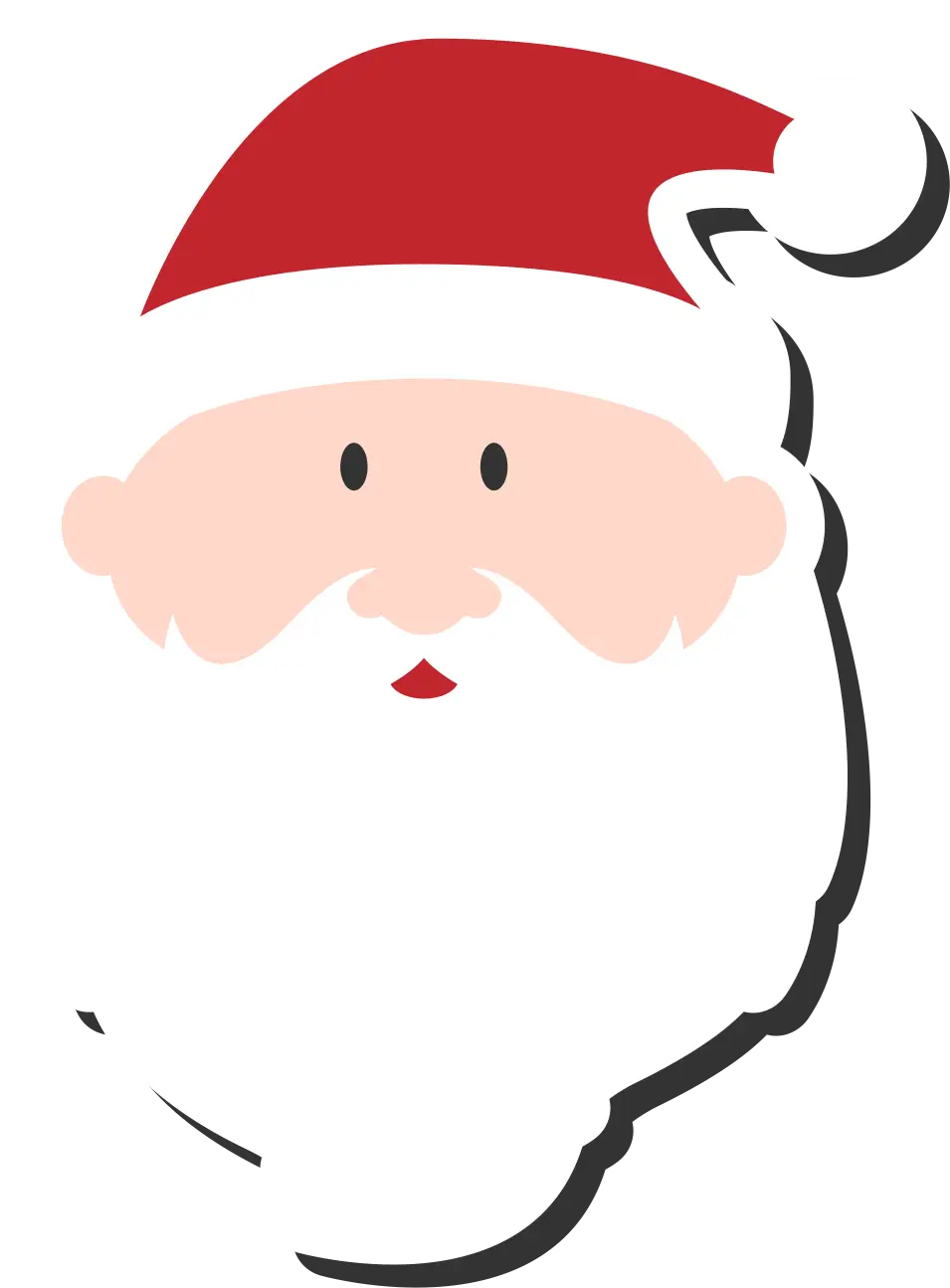 Santa Claus Face Icon for Christmas