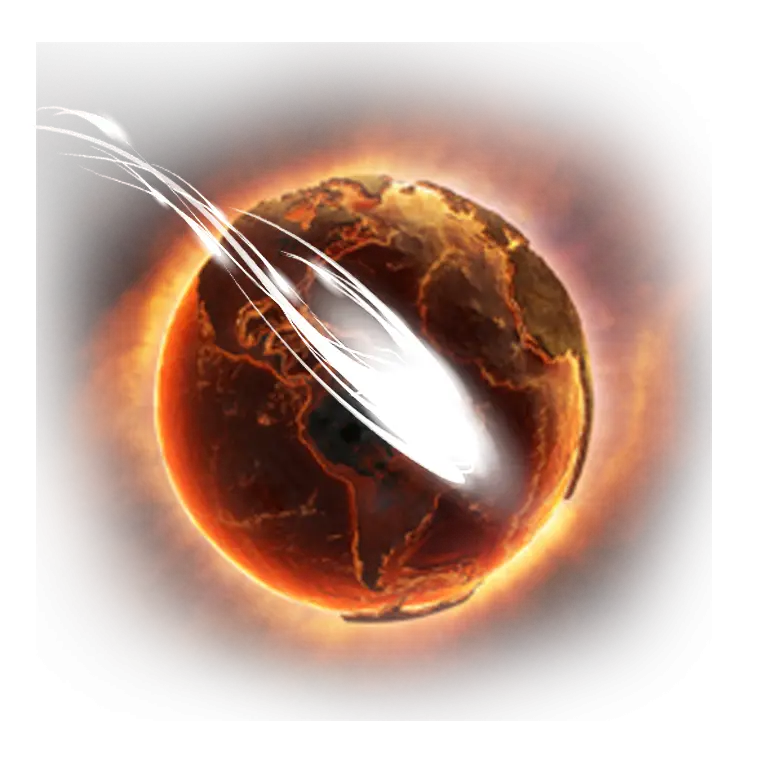 Burning Earth with Meteor Impact