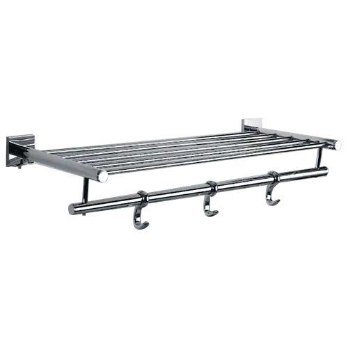 Wall-Mounted Chrome Towel Rack