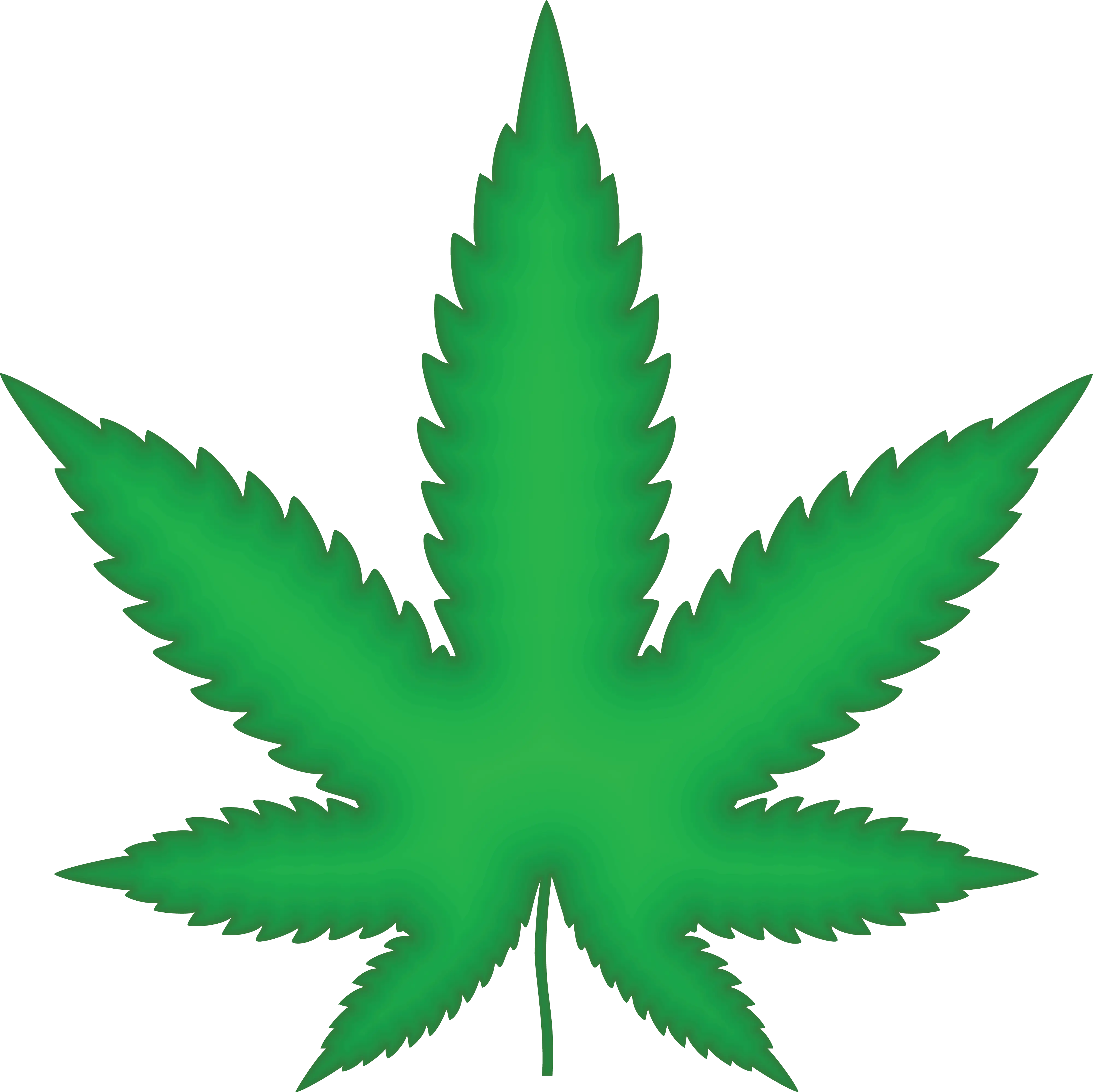 Green Cannabis Leaf Illustration