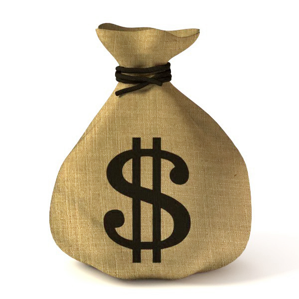 Money Bag with Dollar Sign as Finance Symbol