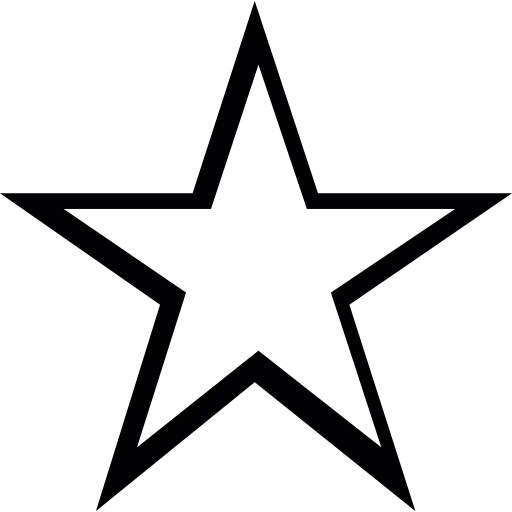 Black Outlined Star