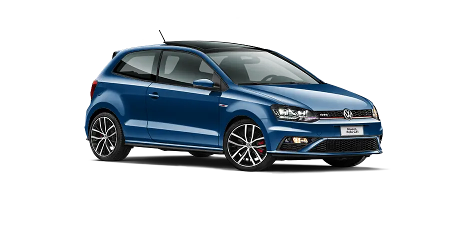 Blue Volkswagen Hatchback Car