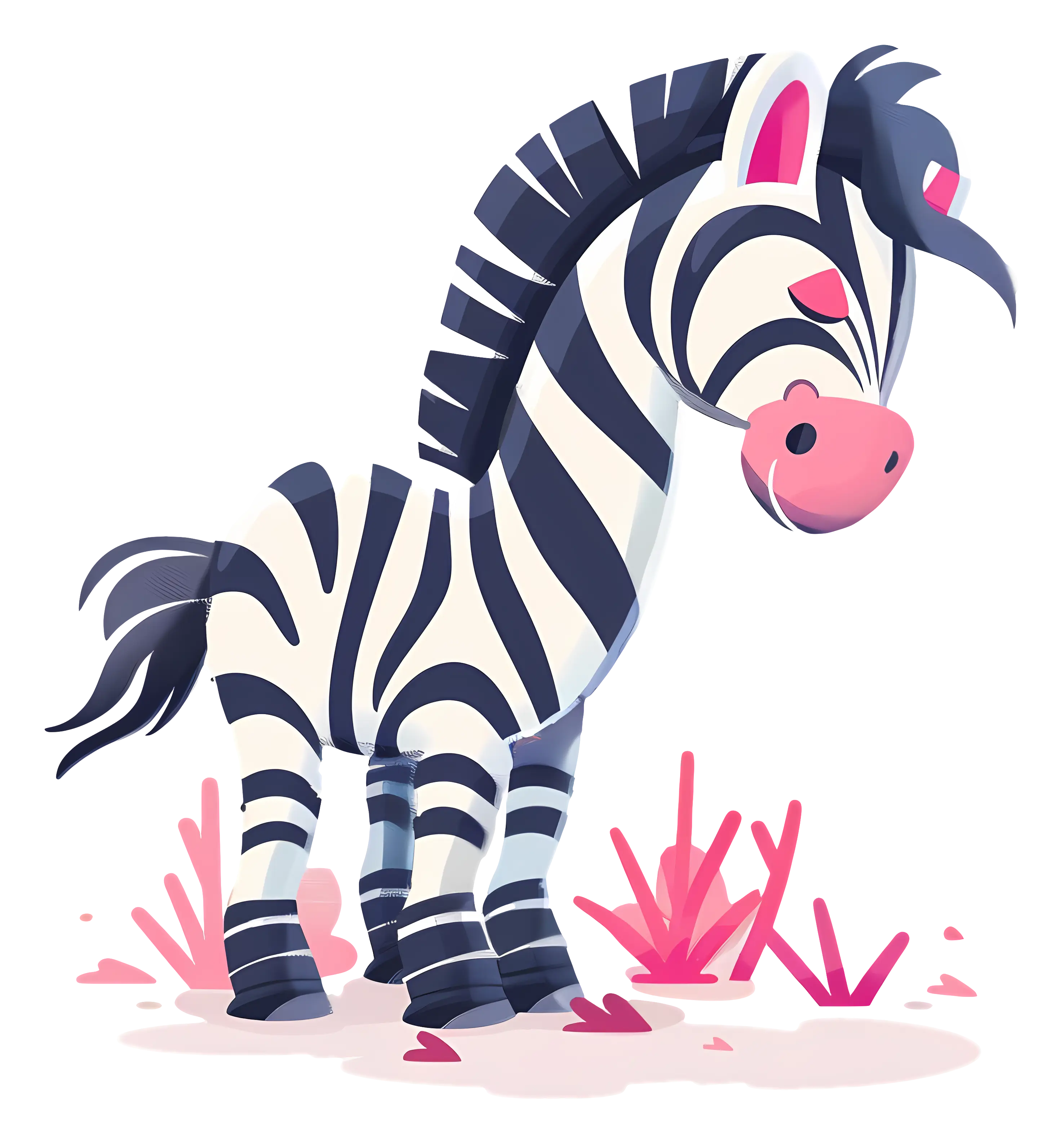 Cute Cartoon Zebra Illustration