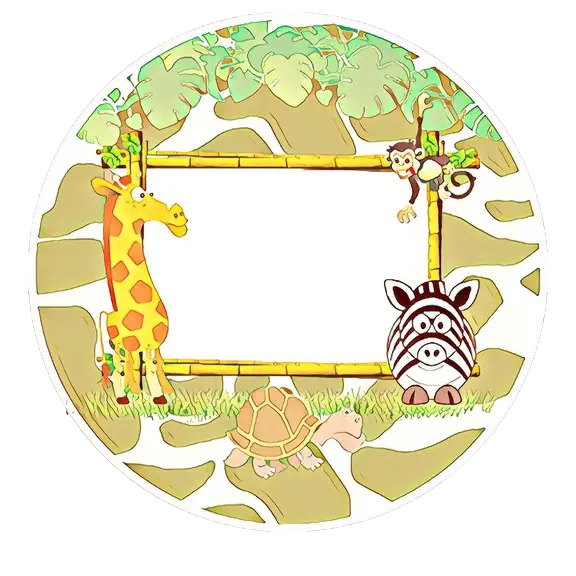 Jungle Animal-Themed Frame for Kids