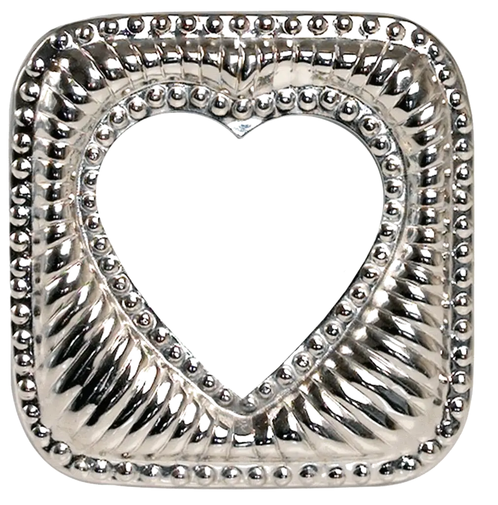 Metallic Heart Frame Decoration