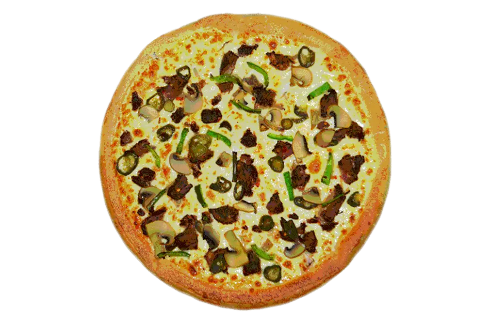 Vegetarian Pizza with Various Toppings