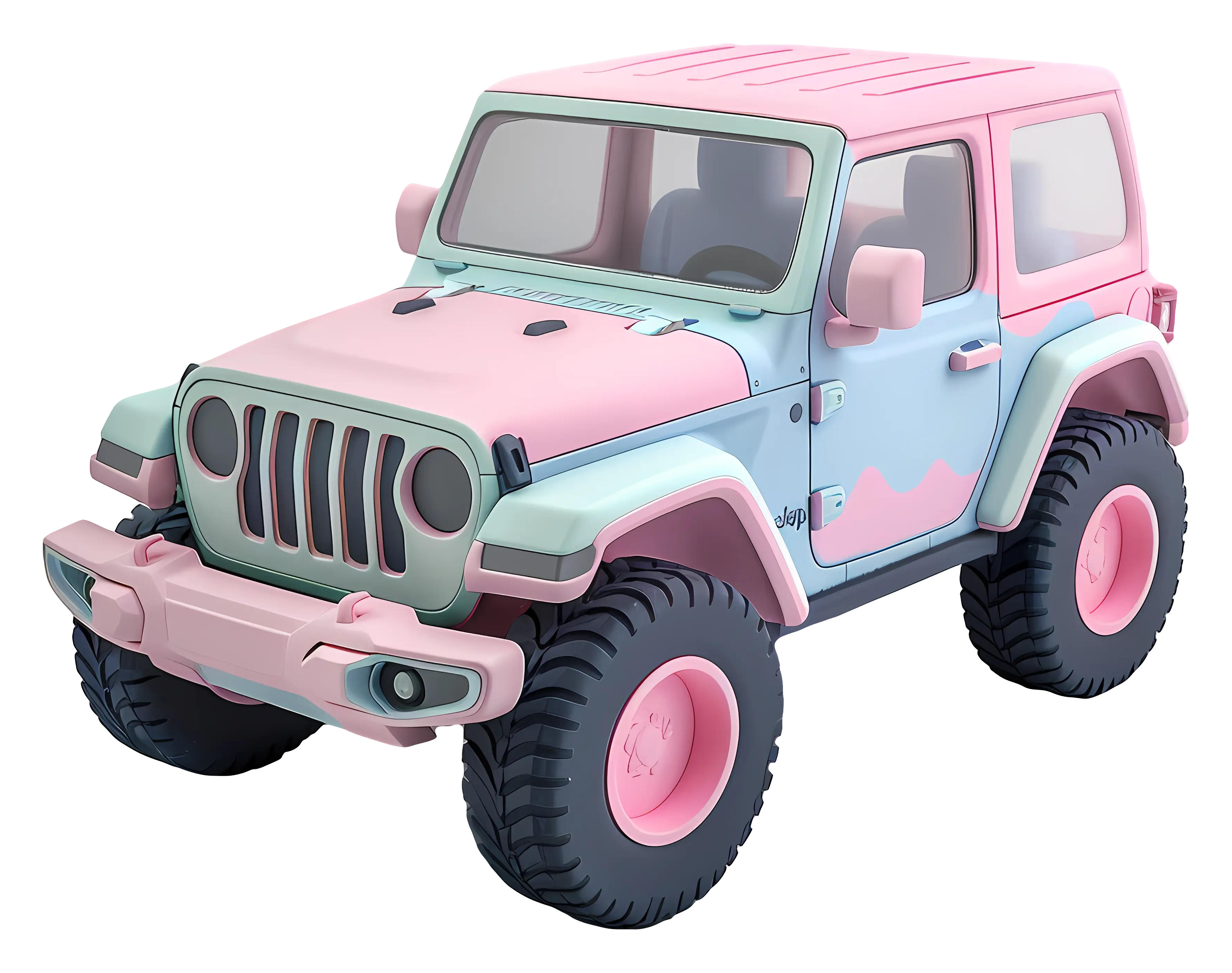 Colorful and Stylish Off-Road Jeep
