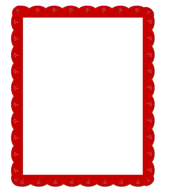 Red Scalloped Border Design for Decorations