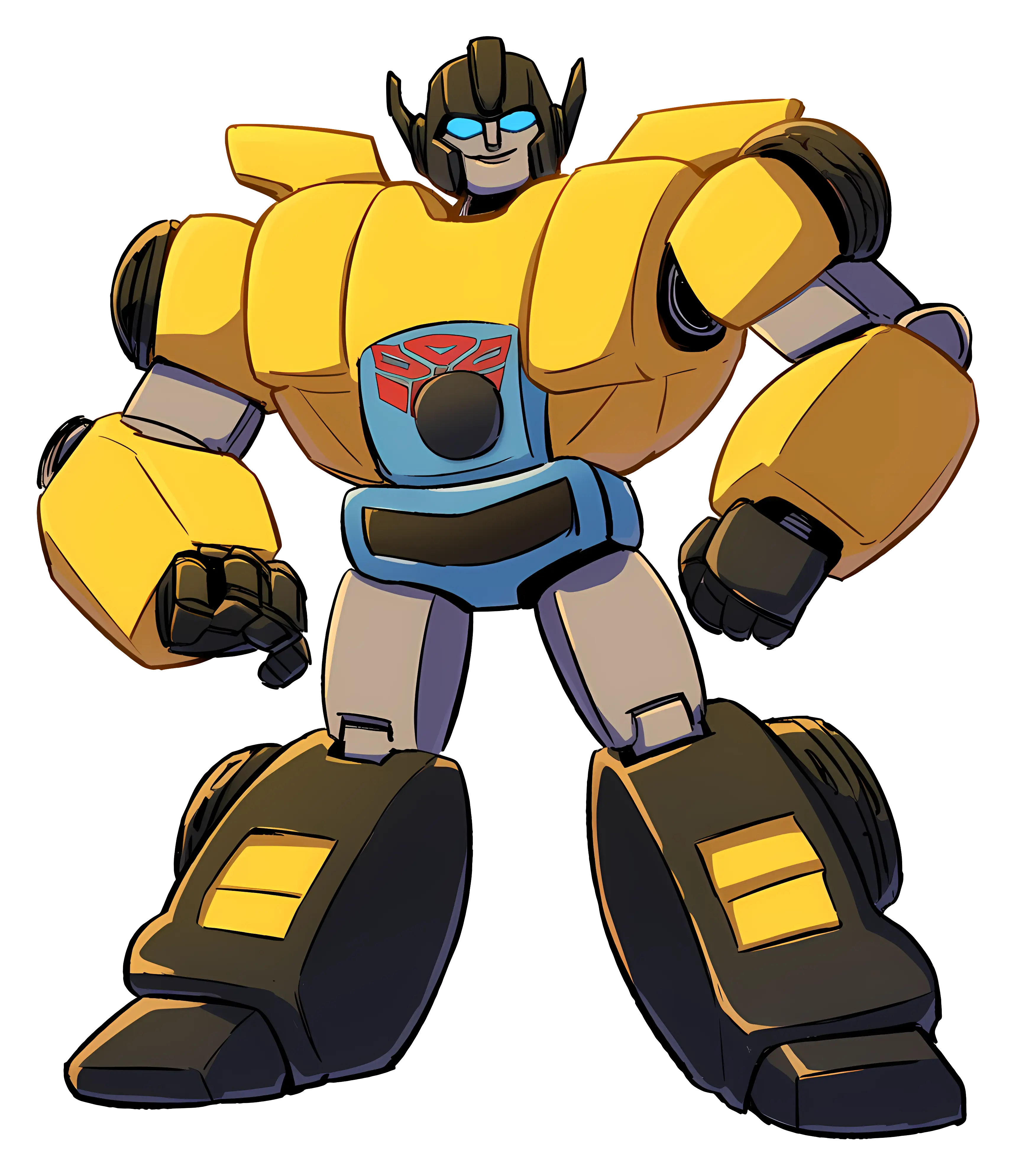 Cartoon Yellow Robot Character