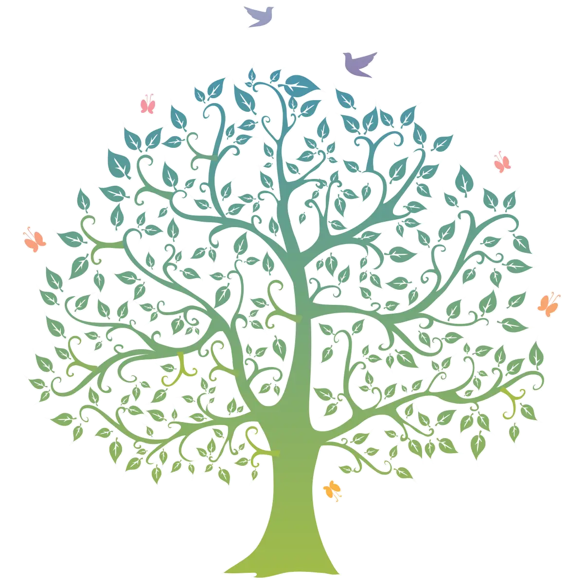 Artistic Tree Illustration for Nature Themes
