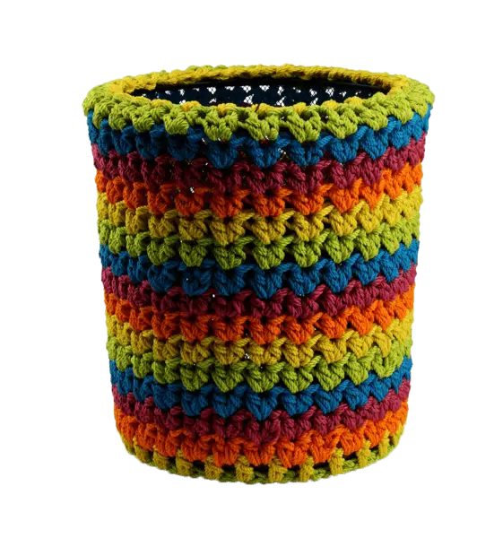 Colorful Crochet Basket