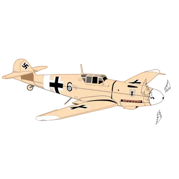 WWII Fighter Airplane Illustration
