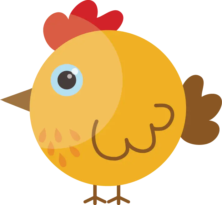 Cute Cartoon Chicken Illustration