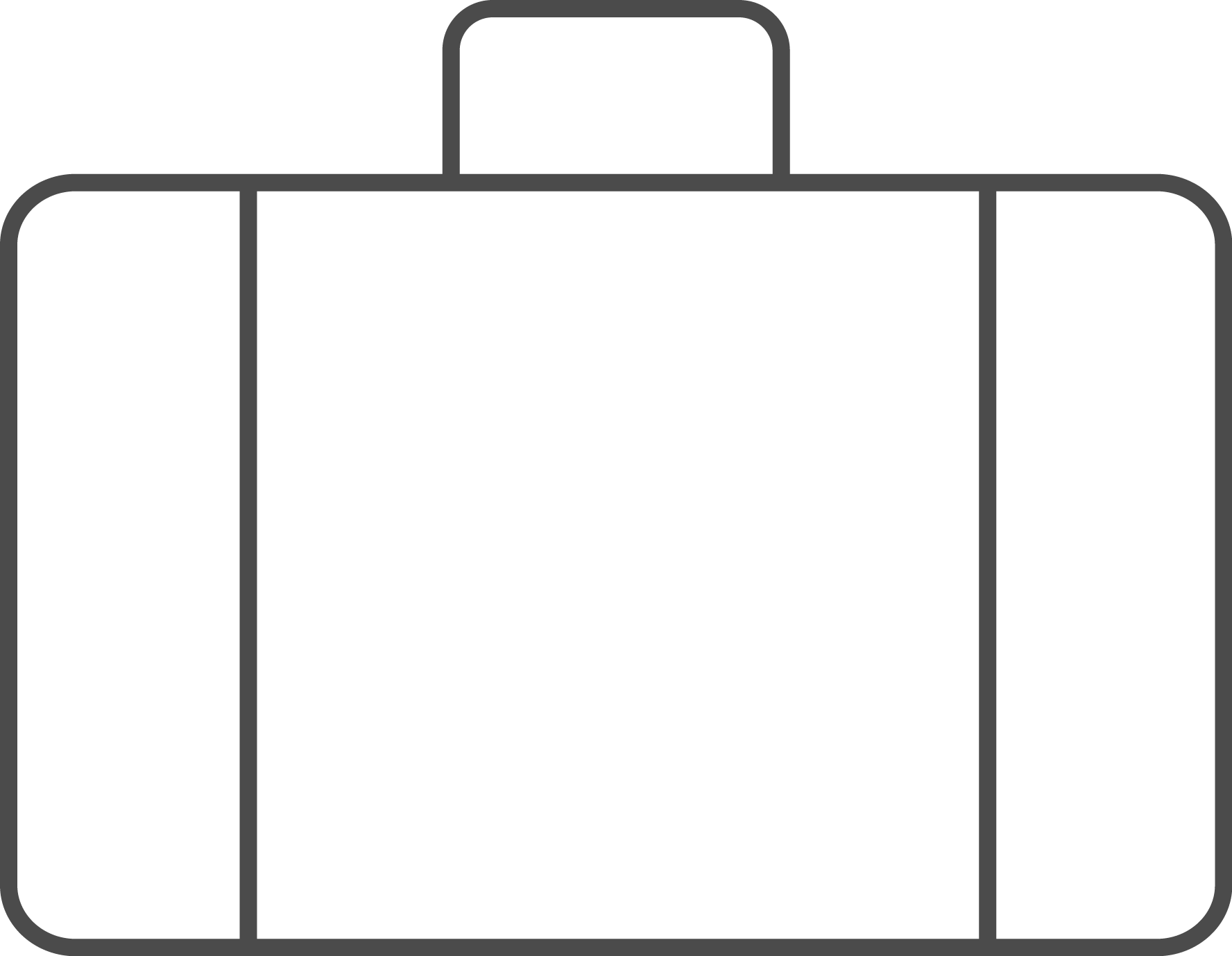 Minimalist Suitcase Outline Design