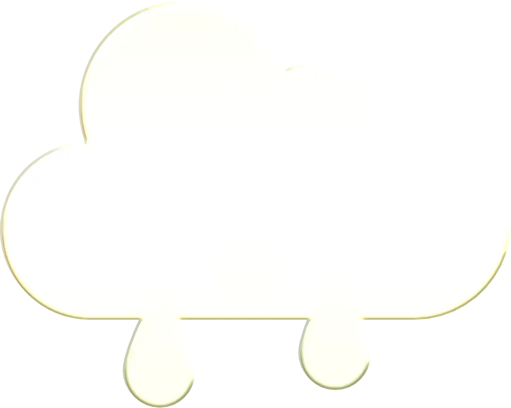 Minimalist Cloud and Raindrops Illustration