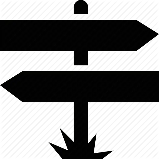 Directional Signpost Silhouette