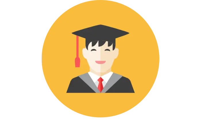 Graduate Icon in Cap and Gown