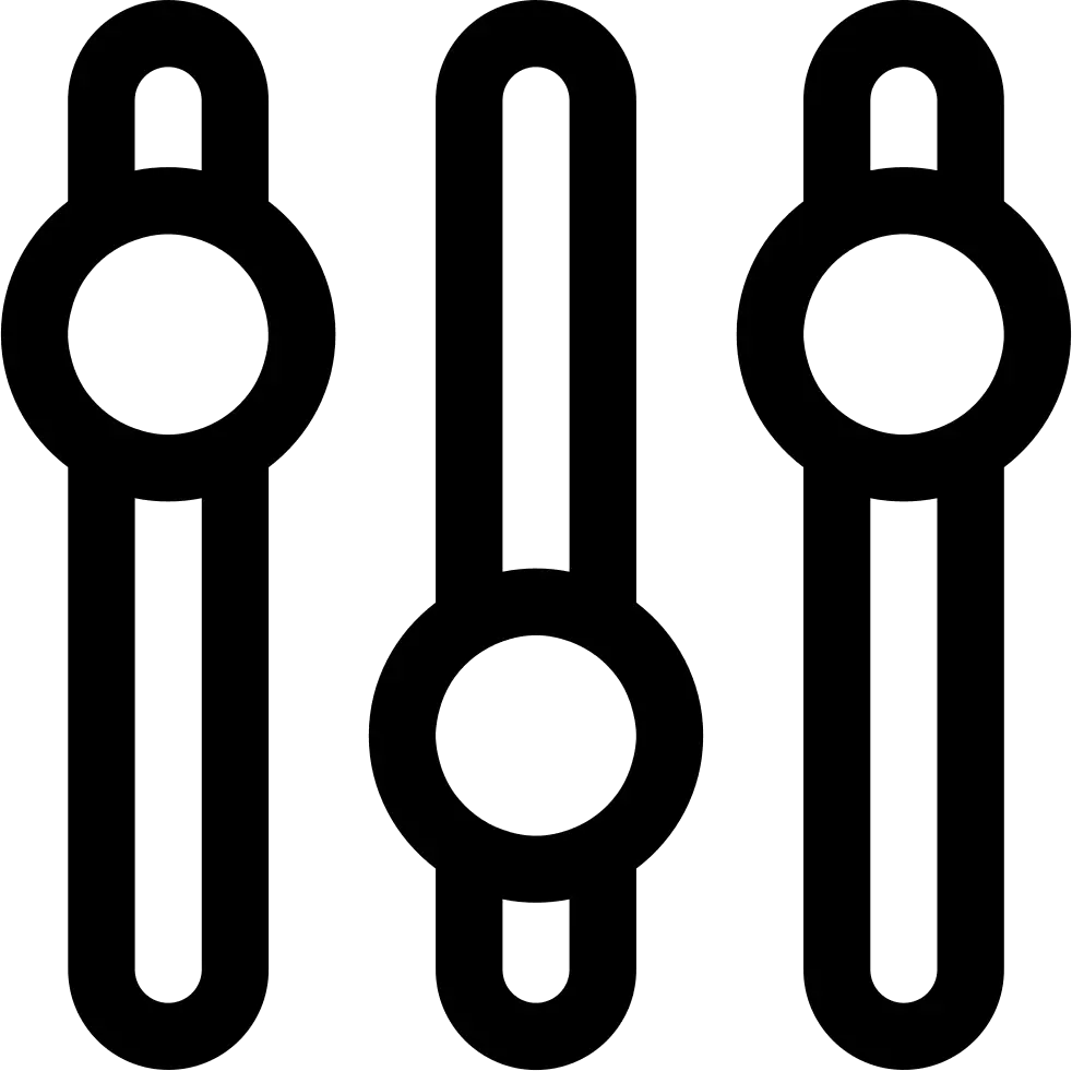 Simple Black Sound Sliders Icon