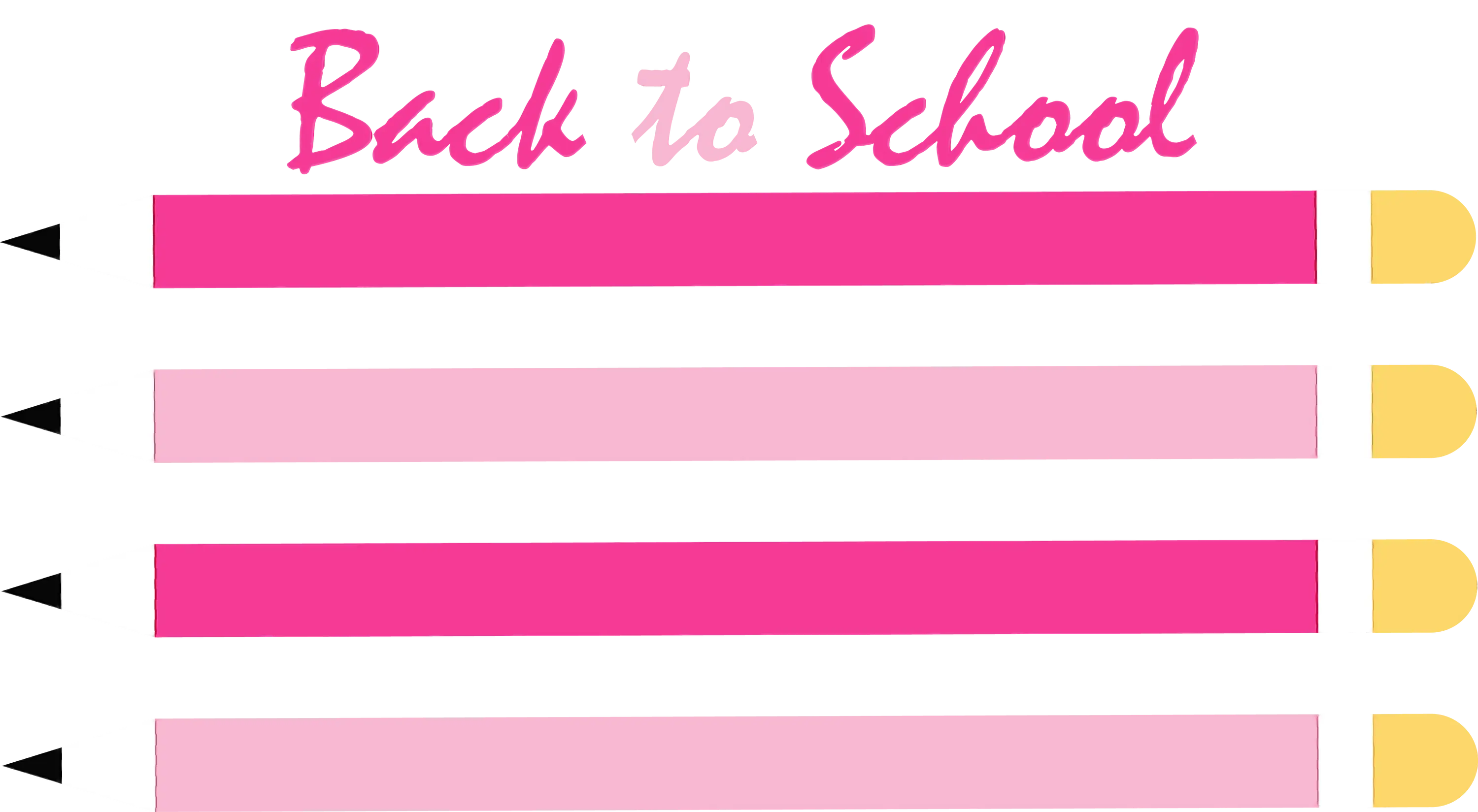 Back to School Banner with Pencils