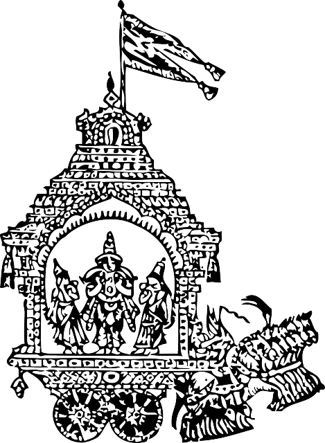 Ornate Traditional Chariot Illustration