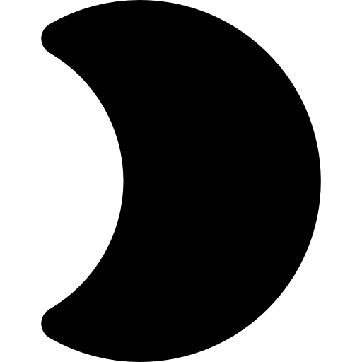 Black Crescent Moon Shape