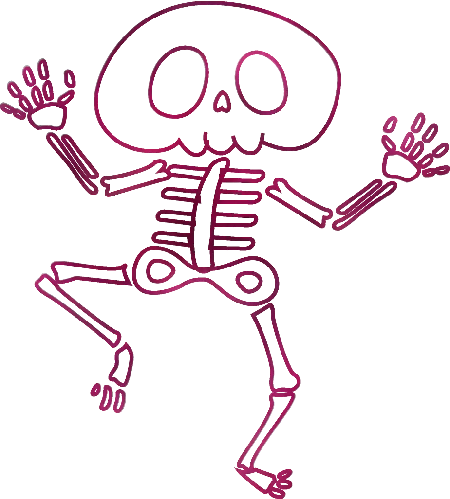 Dancing Skeleton Illustration for Halloween