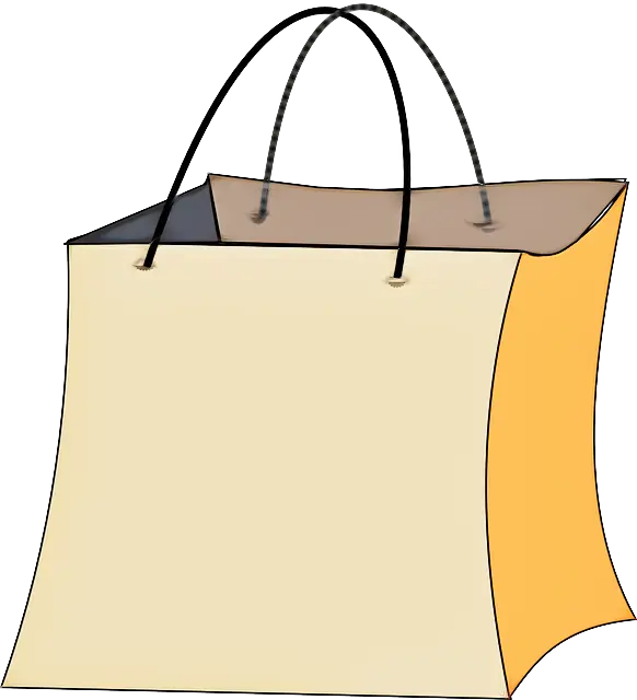 Yellow Shopping Bag Illustration