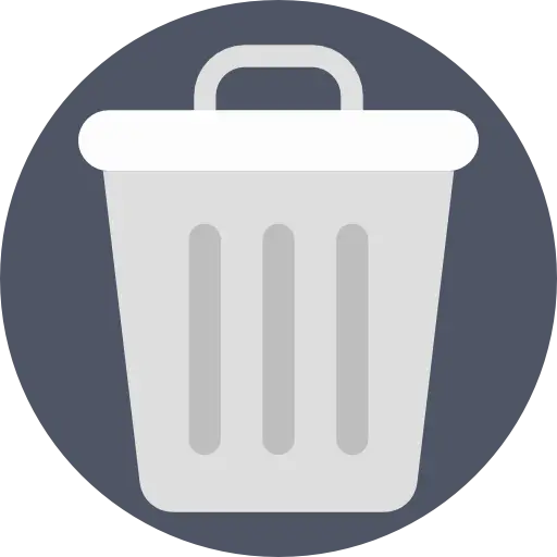 Circular Trash Can Icon
