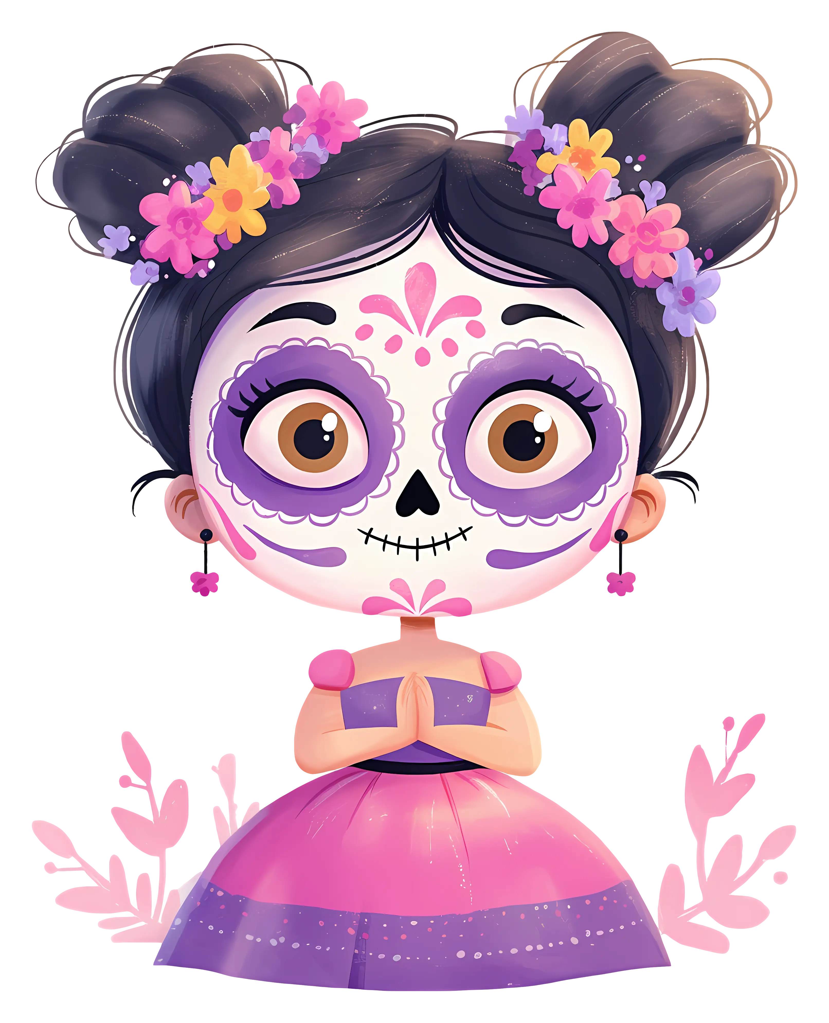 Day of the Dead Girl in Traditional Costume