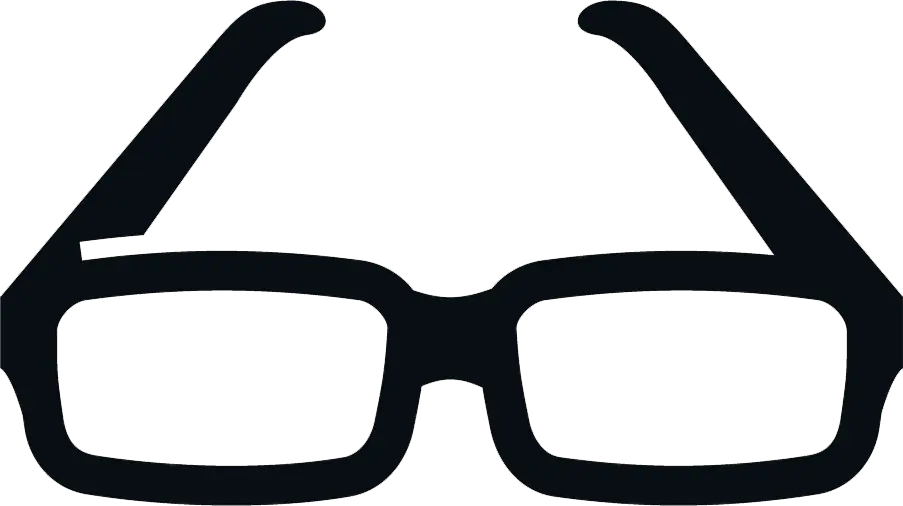Minimalist Black Eyeglasses Icon