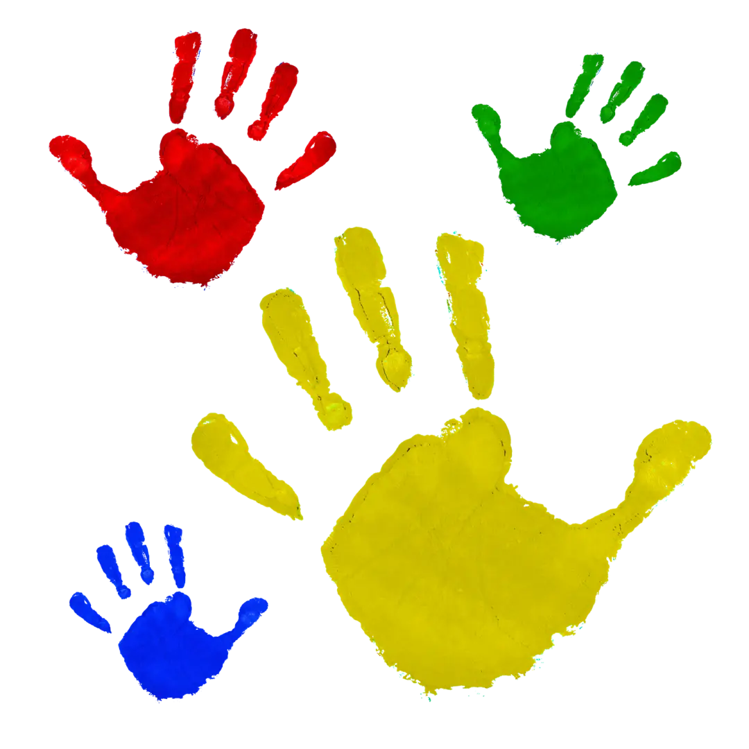 Colorful Handprints Art