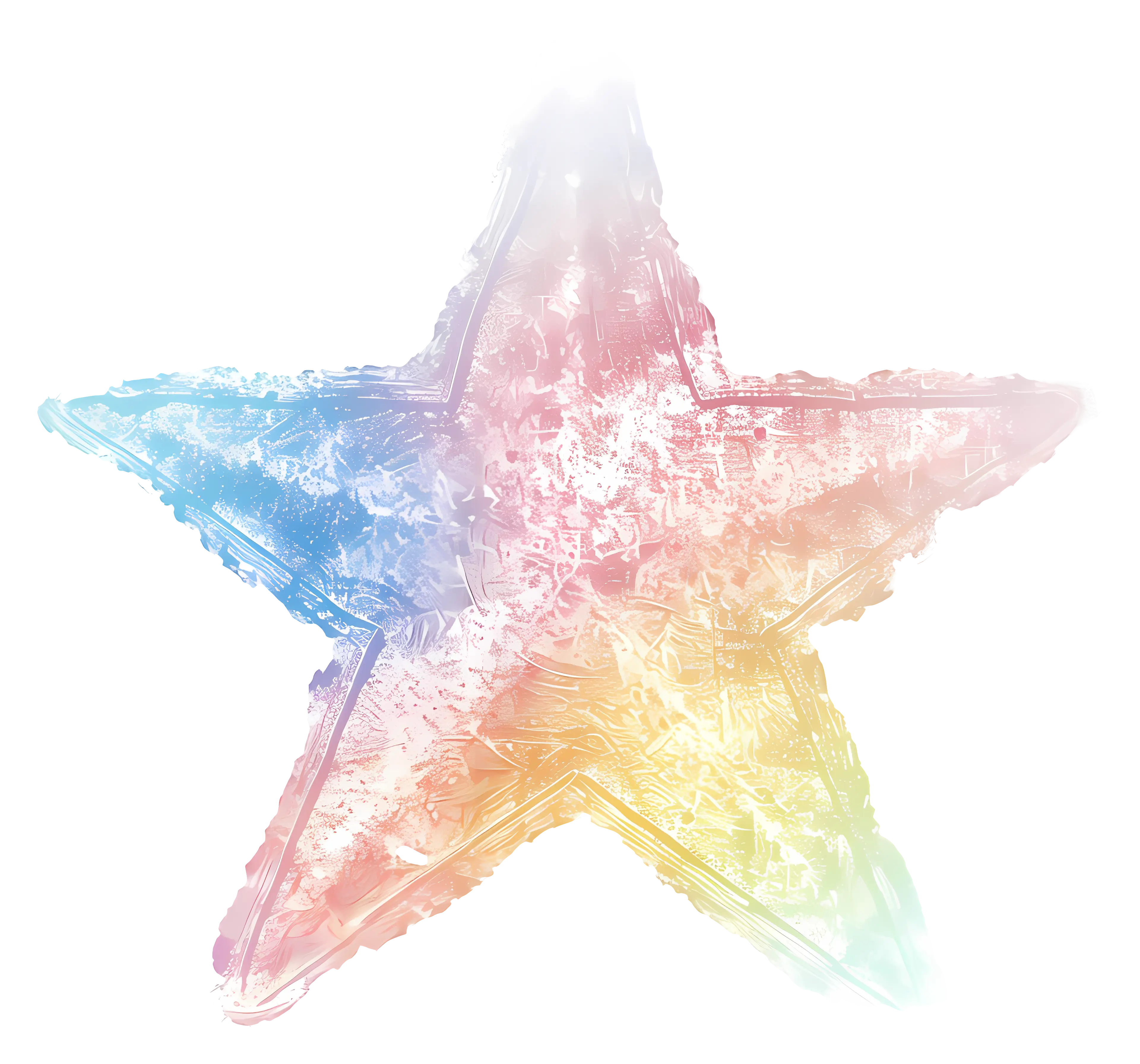 Colorful Star with Splashes