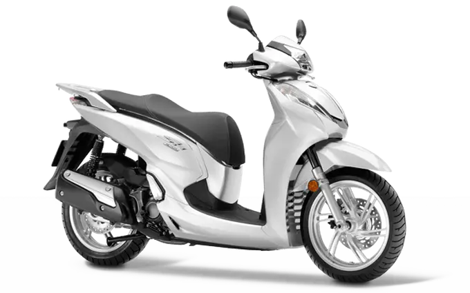 Silver Scooter for Urban Transportation