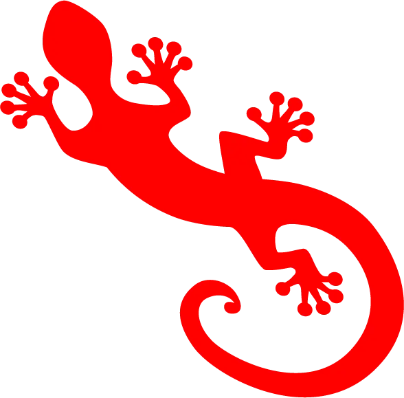 Red Lizard Silhouette