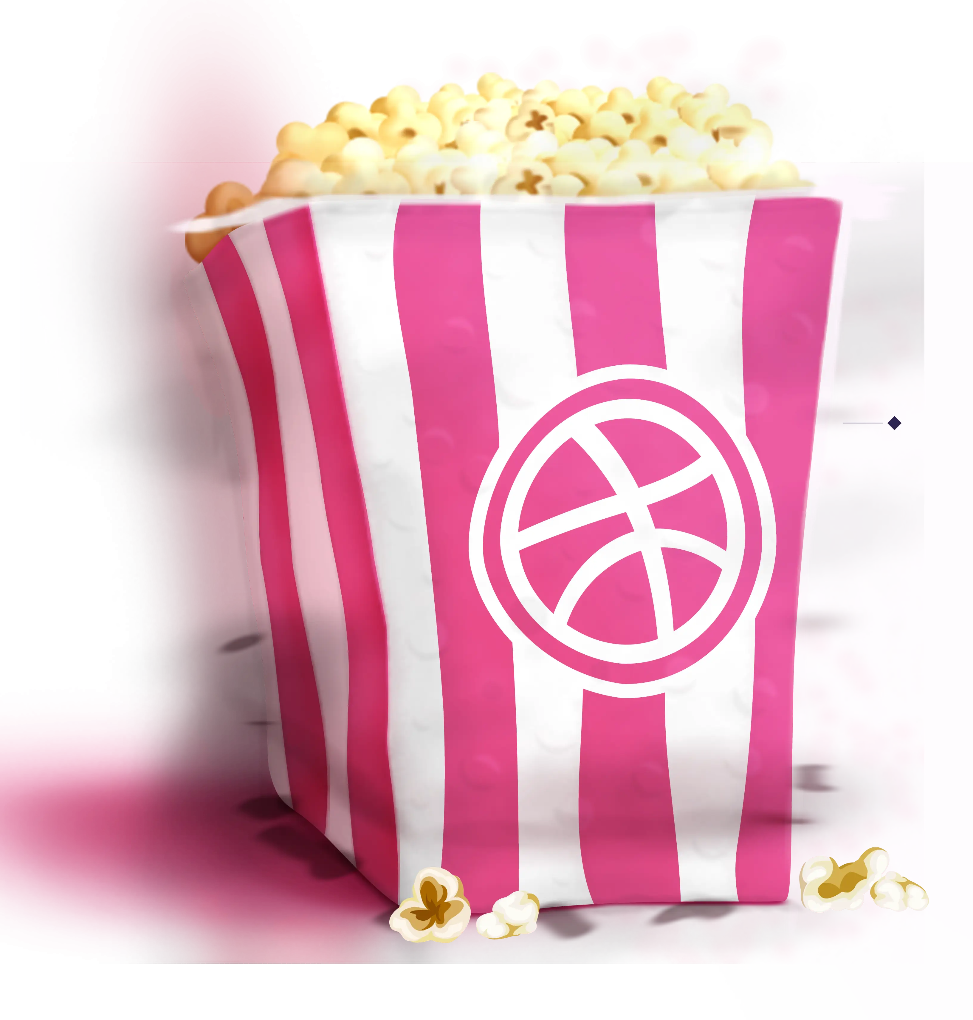 Popcorn in Striped Box