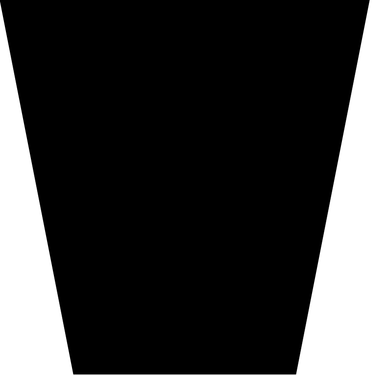 Black Abstract Shape on Transparent Background