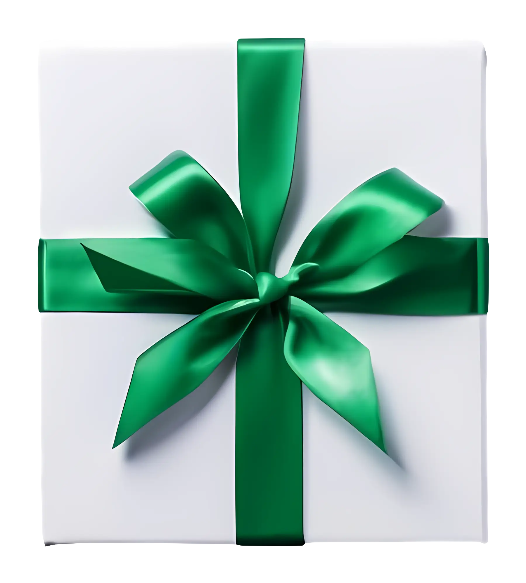 Gift Box with Green Ribbon