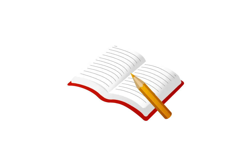 Open Book with Pencil