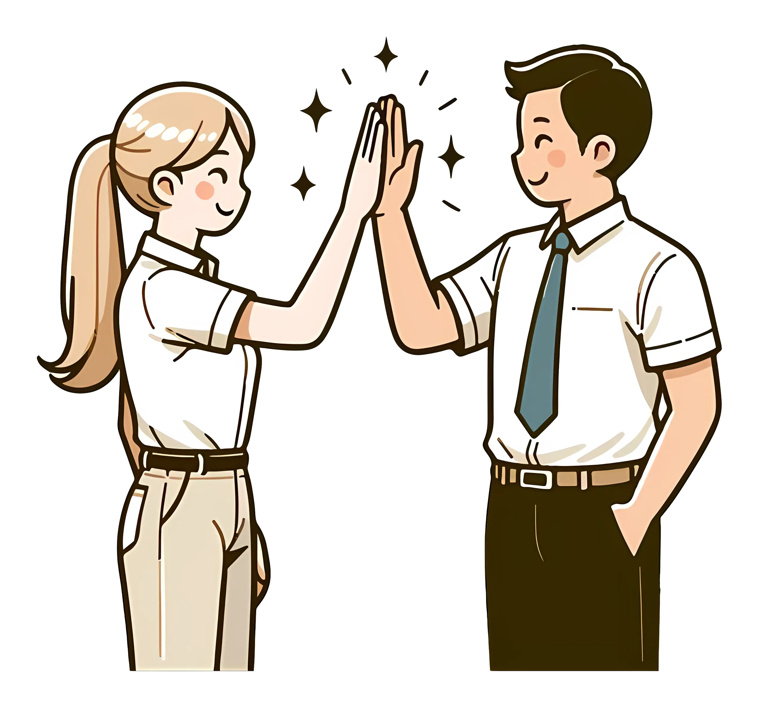 High Five between Two People