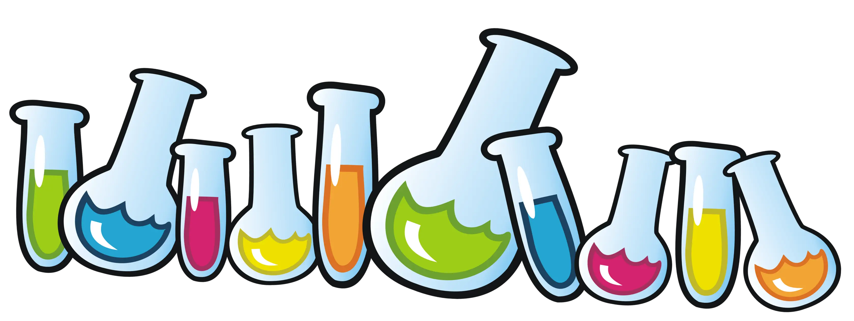 Colorful Laboratory Glassware Illustration for Science
