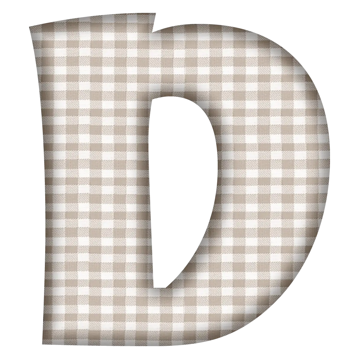 Plaid Pattern Letter D